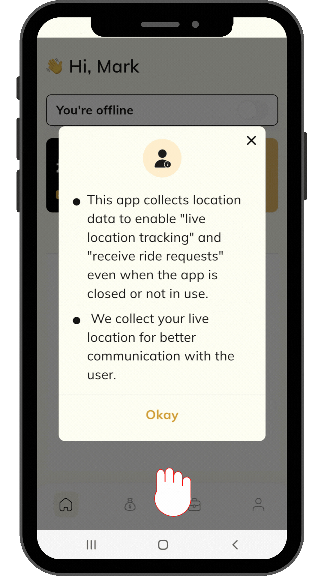 Enable location permissions in device settings